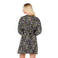 Black - Back - Dorothy Perkins Womens-Ladies Ditsy Floral Shirred Cuff Mini Dress