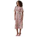 Pink - Front - Dorothy Perkins Womens-Ladies Floral Flutter Midi Dress