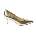 Gold - Front - Dorothy Perkins Womens-Ladies Bailey Pointed Stiletto Heel Court Shoes