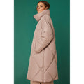 Mink - Side - Dorothy Perkins Womens-Ladies Diamond Padded Oversized Coat