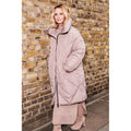 Mink - Close up - Dorothy Perkins Womens-Ladies Diamond Padded Oversized Coat