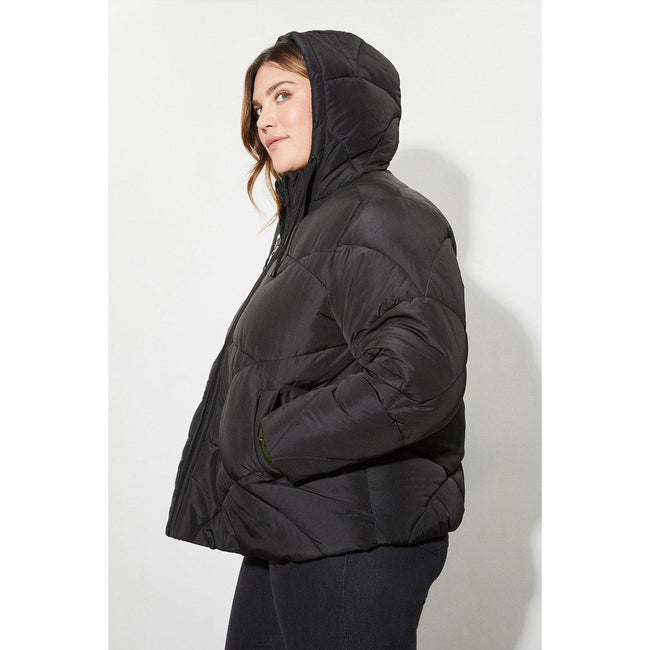 Ladies short black hot sale padded jacket