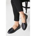 Black - Front - Dorothy Perkins Womens-Ladies Lara Penny Wide Loafers