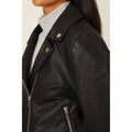 Black - Lifestyle - Dorothy Perkins Womens-Ladies Faux Leather Petite Biker Jacket