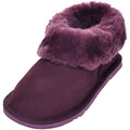 Plum - Front - Eastern Counties Leather Womens-Ladies Sheepskin Lined Slipper Boots