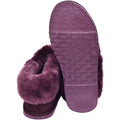 Plum - Side - Eastern Counties Leather Womens-Ladies Sheepskin Lined Slipper Boots