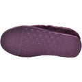 Plum - Close up - Eastern Counties Leather Womens-Ladies Sheepskin Lined Slipper Boots