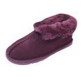 Plum - Front - Eastern Counties Leather Womens-Ladies Sheepskin Lined Split Seam Slipper Boots