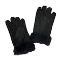 Black - Front - Eastern Counties Leather Womens-Ladies Cuffed Sheepskin Gloves