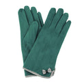 Teal - Front - Eastern Counties Leather Womens-Ladies Gaby Faux Suede Touch Screen Gloves