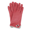 Cranberry - Front - Eastern Counties Leather Womens-Ladies Gaby Faux Suede Touch Screen Gloves