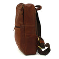 Tan - Side - Eastern Counties Leather Ross Distressed Leather Backpack