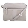 Light Grey - Front - Eastern Counties Leather Womens-Ladies Margot Suede Handbag