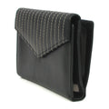 Black-Ivory - Side - Eastern Counties Leather Womens-Ladies Imogen Leather Stitch Detail Purse