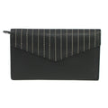 Black-Ivory - Front - Eastern Counties Leather Womens-Ladies Imogen Leather Stitch Detail Purse