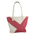 Pink-White - Front - Eastern Counties Leather Adalyn Grain Leather Handbag