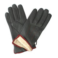 Black-Burgundy - Back - Eastern Counties Leather Mens Charles Leather Gloves