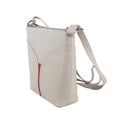 Ivory-Red - Side - Eastern Counties Leather Caitlin Leather Shoulder Bag