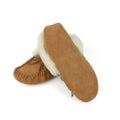 Chestnut - Back - Eastern Counties Leather Womens-Ladies Sophie Sheepskin Moccasin Slippers