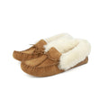 Chestnut - Front - Eastern Counties Leather Womens-Ladies Sophie Sheepskin Moccasin Slippers