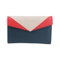 Navy-Watermelon - Front - Eastern Counties Leather Womens-Ladies Macy Leather Purse