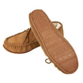 Chestnut-Natural - Back - Eastern Counties Leather Unisex Adult Steve Sheepskin Hard Sole Moccasins