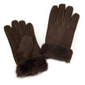 Brown - Front - Eastern Counties Leather Womens-Ladies Sheepskin Winter Gloves