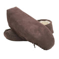 Dark Brown - Back - Eastern Counties Leather Unisex Adult Sheepskin Lined Hard Sole Moccasins