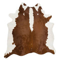 Brown-White - Front - Eastern Counties Leather Cowhide Leather Rug