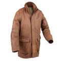 Cognac - Front - Eastern Counties Leather Mens Leather Mid Length Jacket