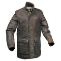 Brown - Front - Eastern Counties Leather Mens Leather Mid Length Jacket