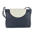 Navy-White - Front - Eastern Counties Leather Lydia Handbag