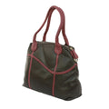 Black-Wine - Back - Eastern Counties Leather Sarah Contrast Leather Handbag