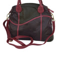 Black-Wine - Side - Eastern Counties Leather Sarah Contrast Leather Handbag