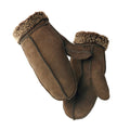 Mixed Autumnal - Front - Womens-Ladies Sheepskin Split Seam Mittens