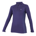 Navy - Front - Aubrion Womens-Ladies Revive Long-Sleeved Base Layer Top