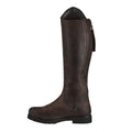 Brown - Back - Moretta Womens-Ladies Renata Leather Country Boots