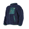 Navy-Green - Side - Tikaboo Childrens-Kids Dinosaur Fleece Jacket