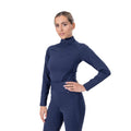 Navy - Back - Aubrion Womens-Ladies Eltar Quarter Zip Base Layer Top