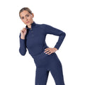 Navy - Side - Aubrion Womens-Ladies Eltar Quarter Zip Base Layer Top