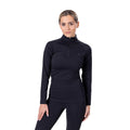 Black - Back - Aubrion Womens-Ladies Eltar Quarter Zip Base Layer Top