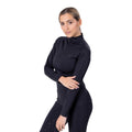 Black - Side - Aubrion Womens-Ladies Eltar Quarter Zip Base Layer Top