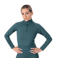 Green - Side - Aubrion Womens-Ladies Eltar Quarter Zip Base Layer Top