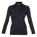 Black - Front - Aubrion Womens-Ladies Eltar Quarter Zip Base Layer Top