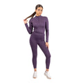 Purple - Back - Aubrion Womens-Ladies Revive Winter Base Layer Top