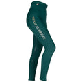 Green - Side - Aubrion Girls Team Winter Horse Riding Tights