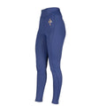 Navy - Front - Aubrion Girls Team Winter Horse Riding Tights