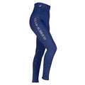 Navy - Side - Aubrion Girls Team Winter Horse Riding Tights