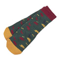 Green-Yellow-Red - Back - Tikaboo Childrens-Kids Dinosaur Long Length Socks