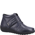 Navy - Front - Fleet & Foster Womens-Ladies Shetland Leather Ankle Boots